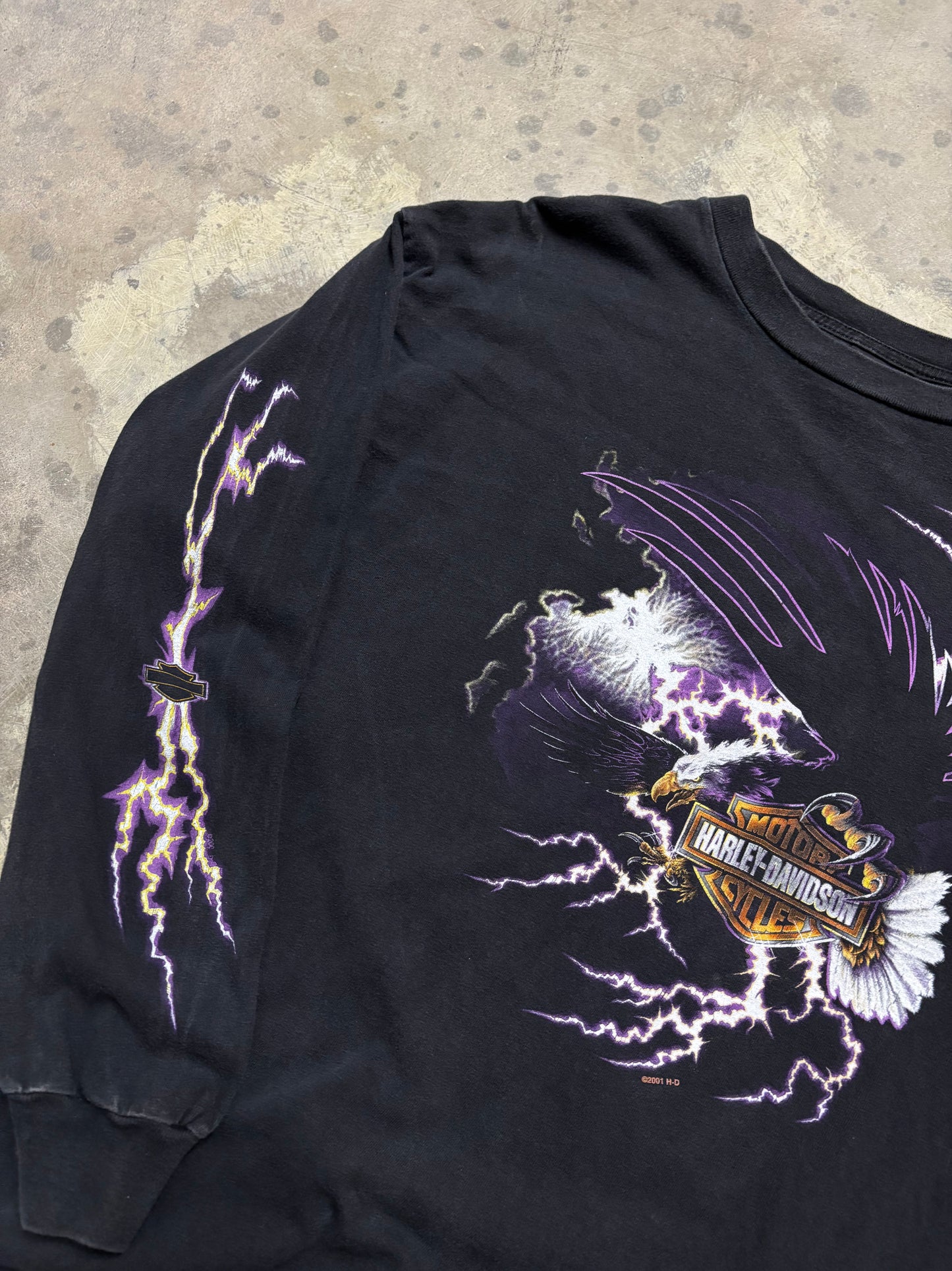 Vintage Harley Davidson purple lightning shirt size XL