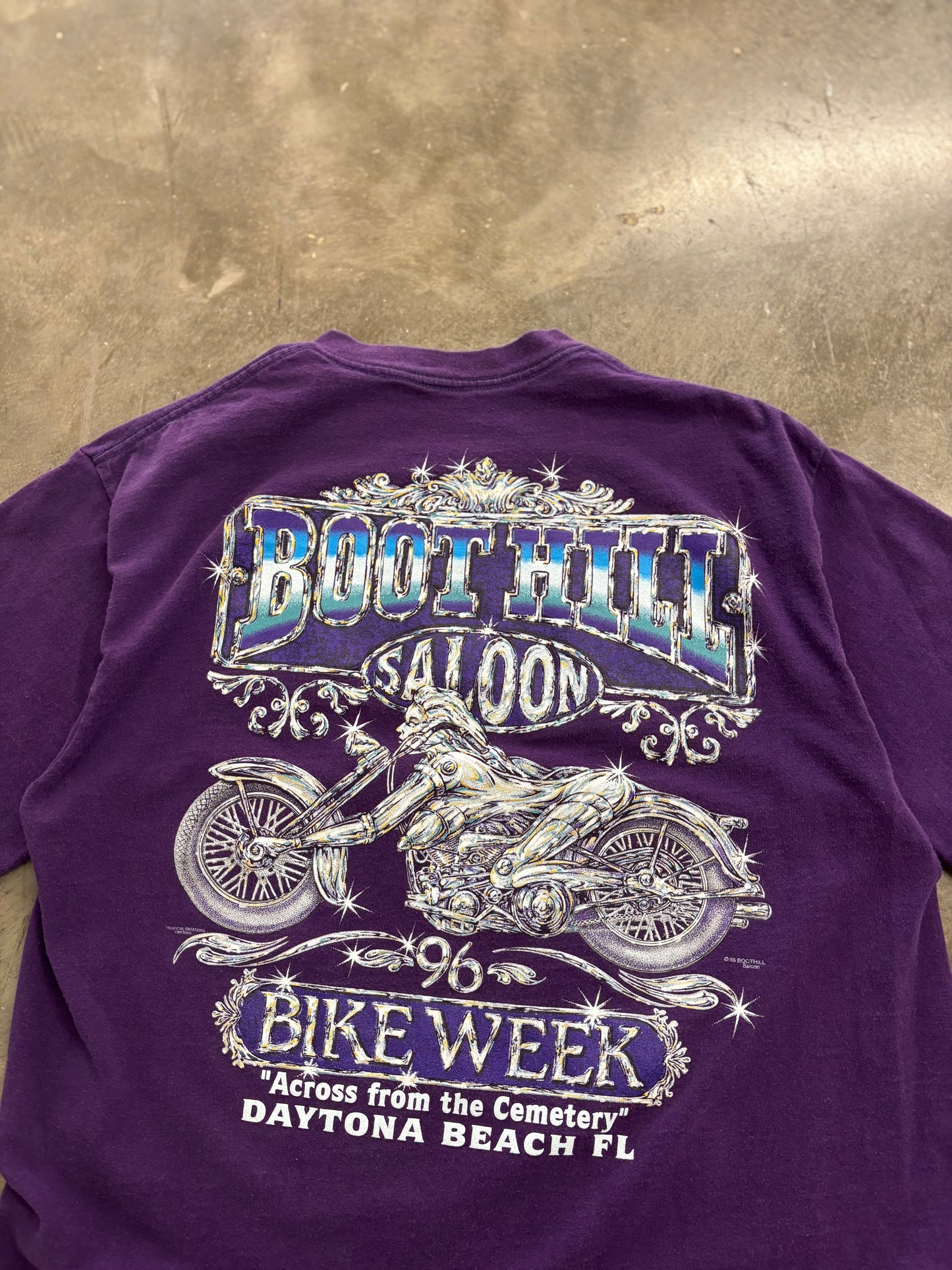 Vintage Bike Week Purple Chrome pocket shirt size large