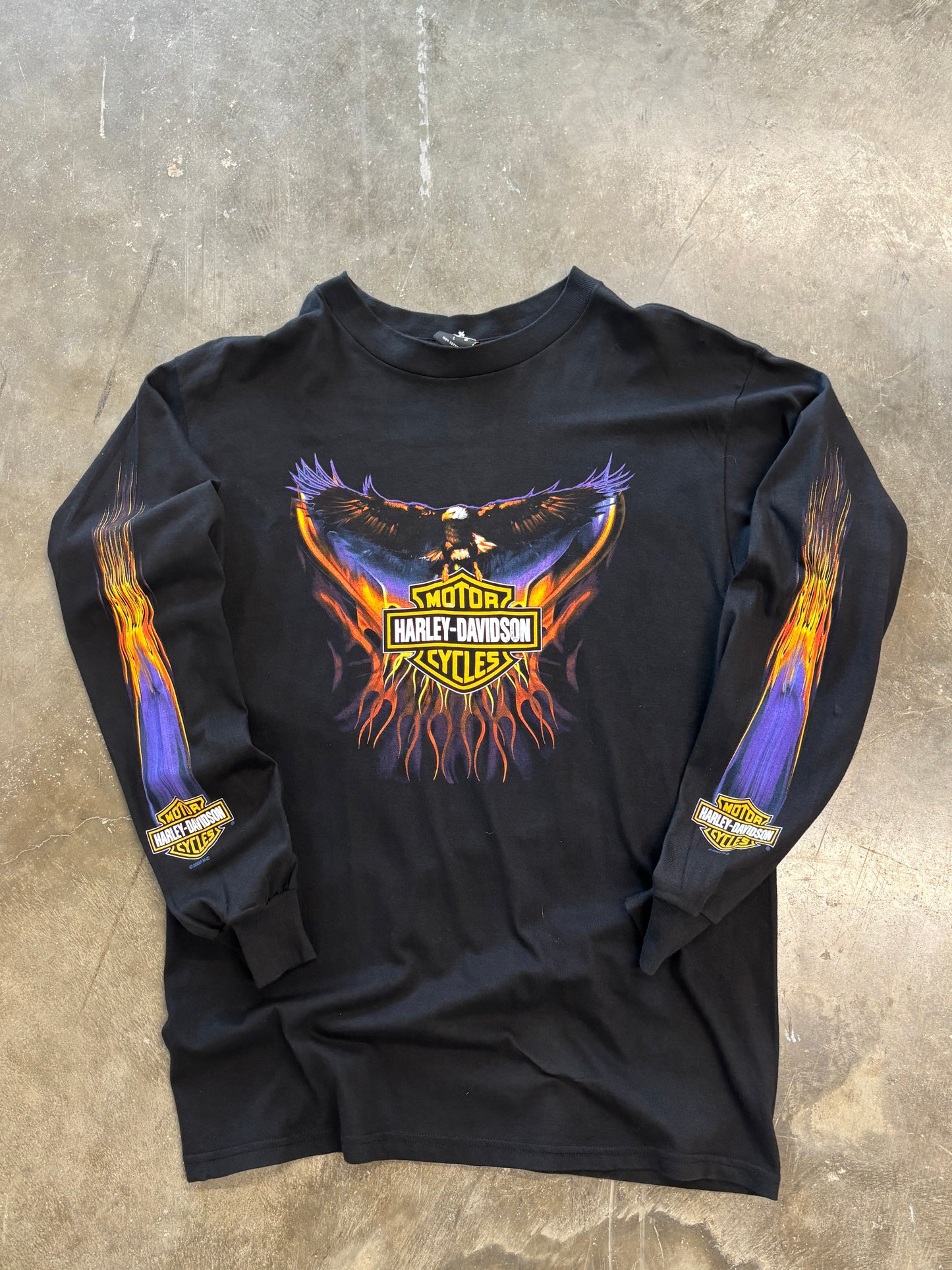 Vintage Harley Davidson Eagle long sleeve size large