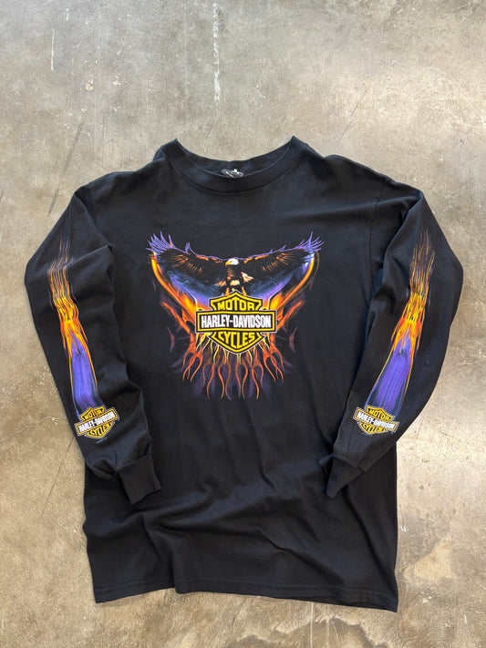 Vintage Harley Davidson Eagle long sleeve size large
