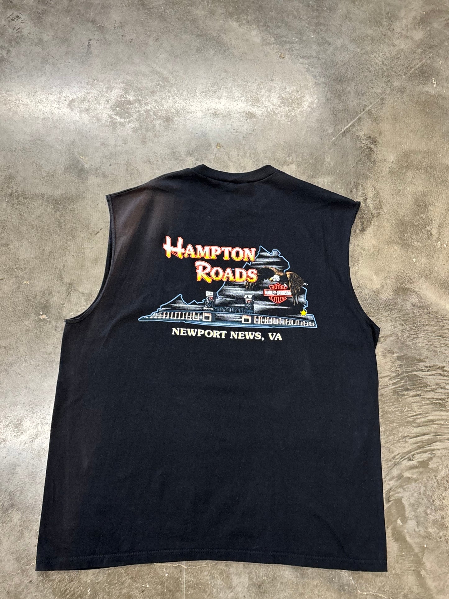 Vintage Harley Davidson feel the heat chopped shirt size xxl
