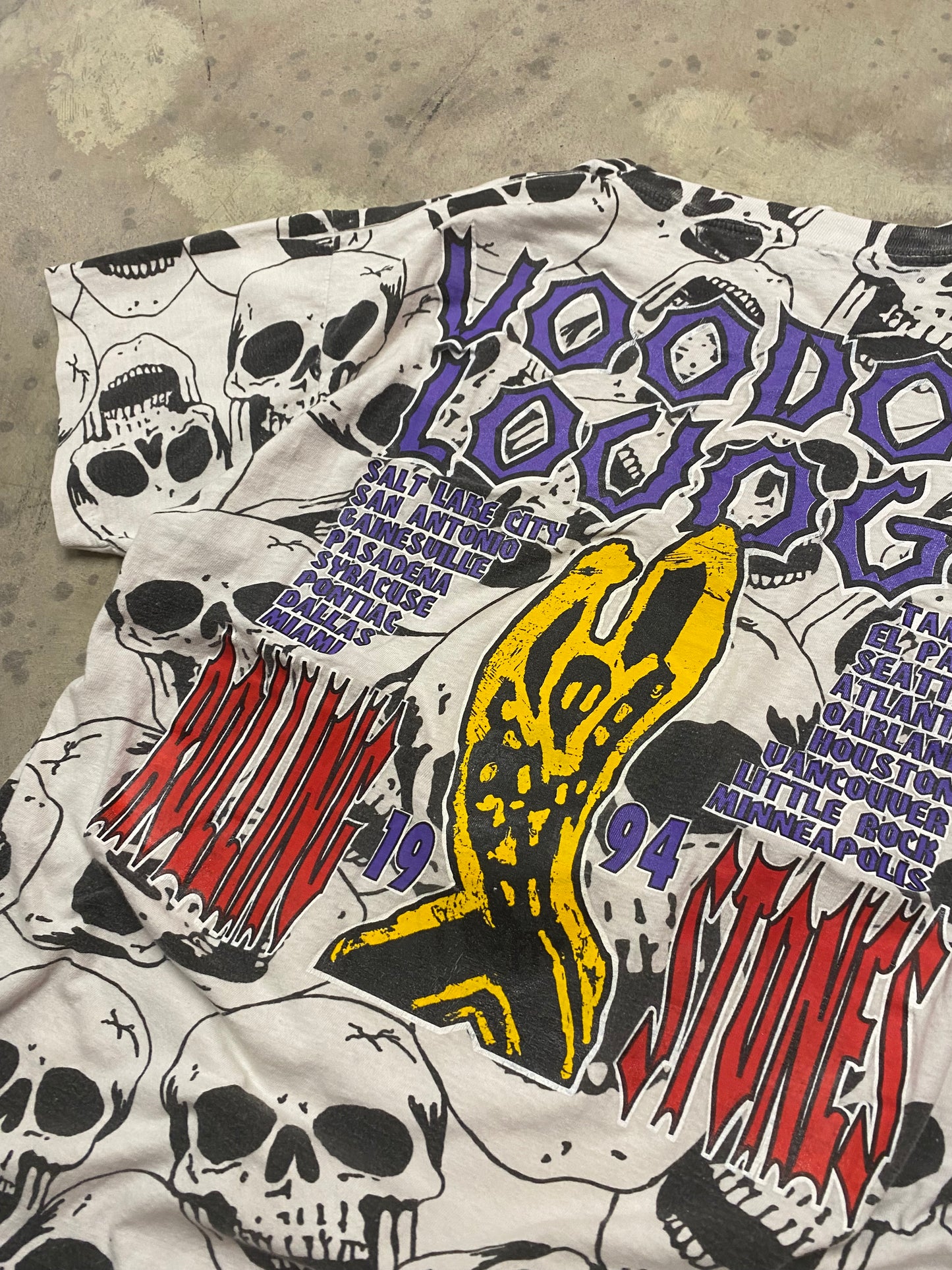 Vintage Rolling Stones Voodoo Lounge AOP shirt size XL