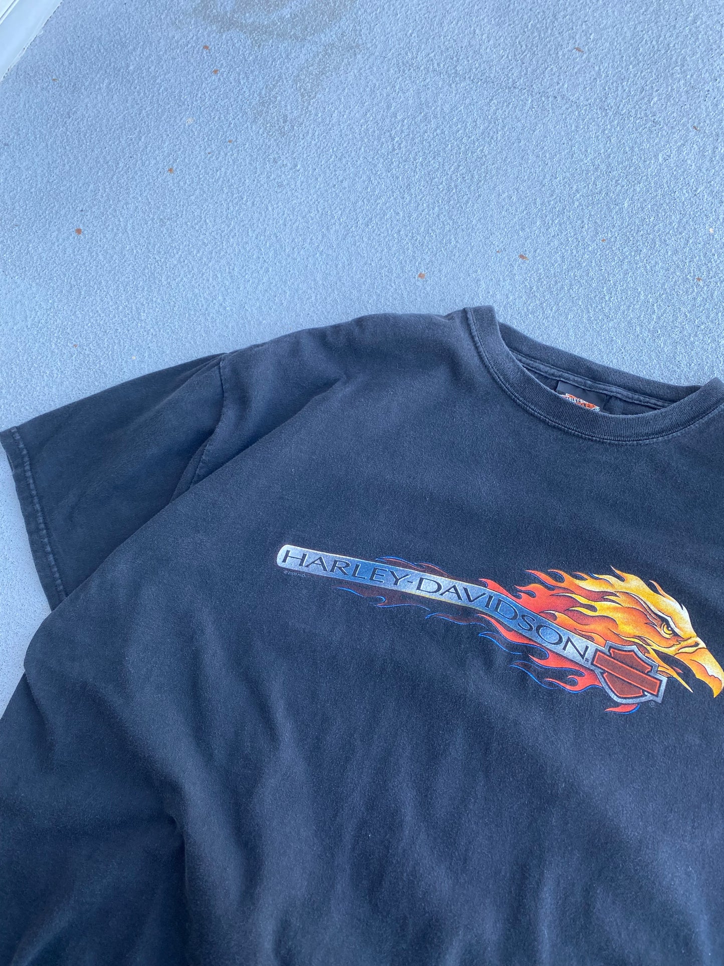 Vintage Harley Davidson Flaming Eagle shirt size XXL