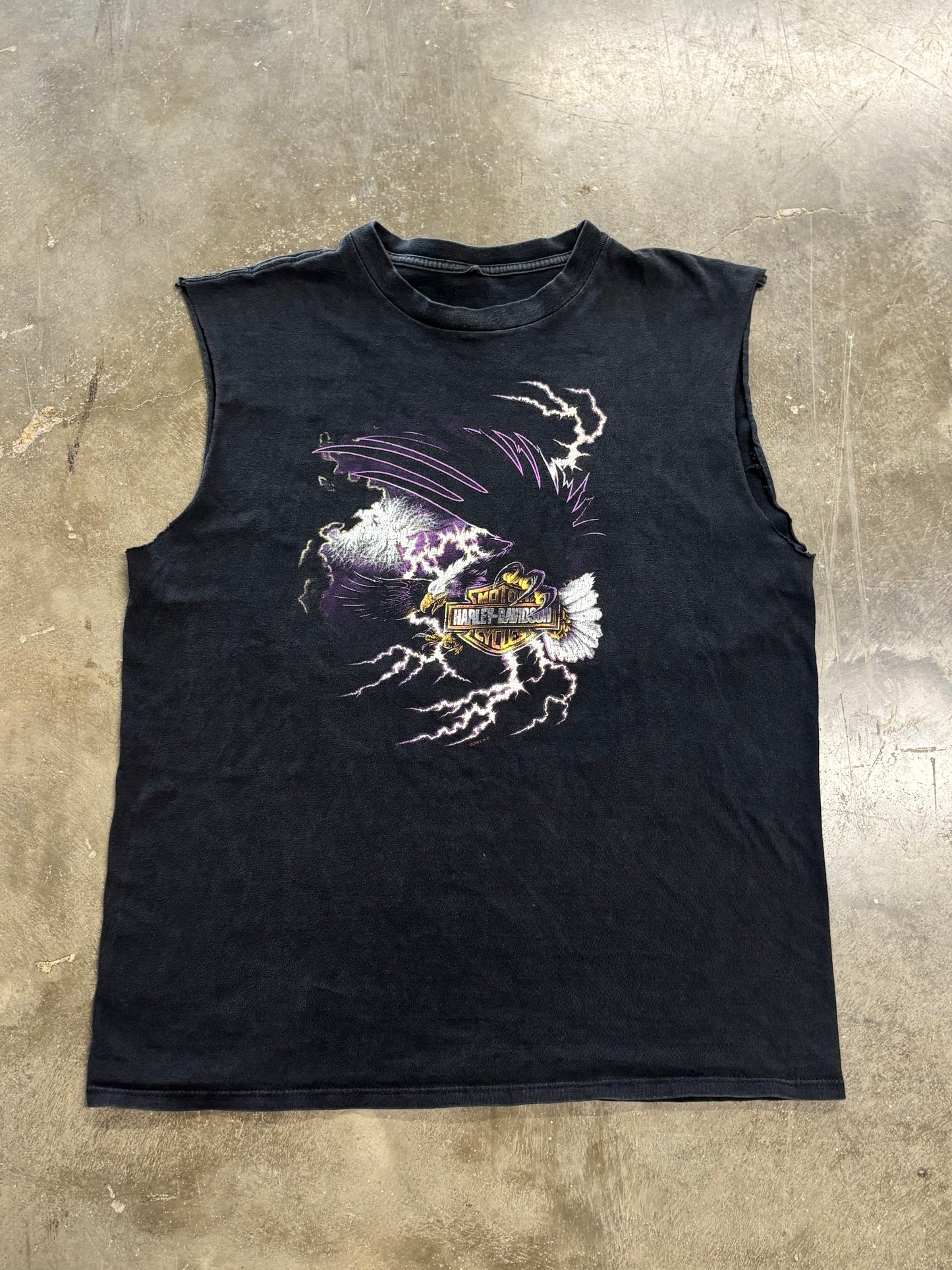 Vintage Harley Davidson chopped lightning eagle shirt size xl