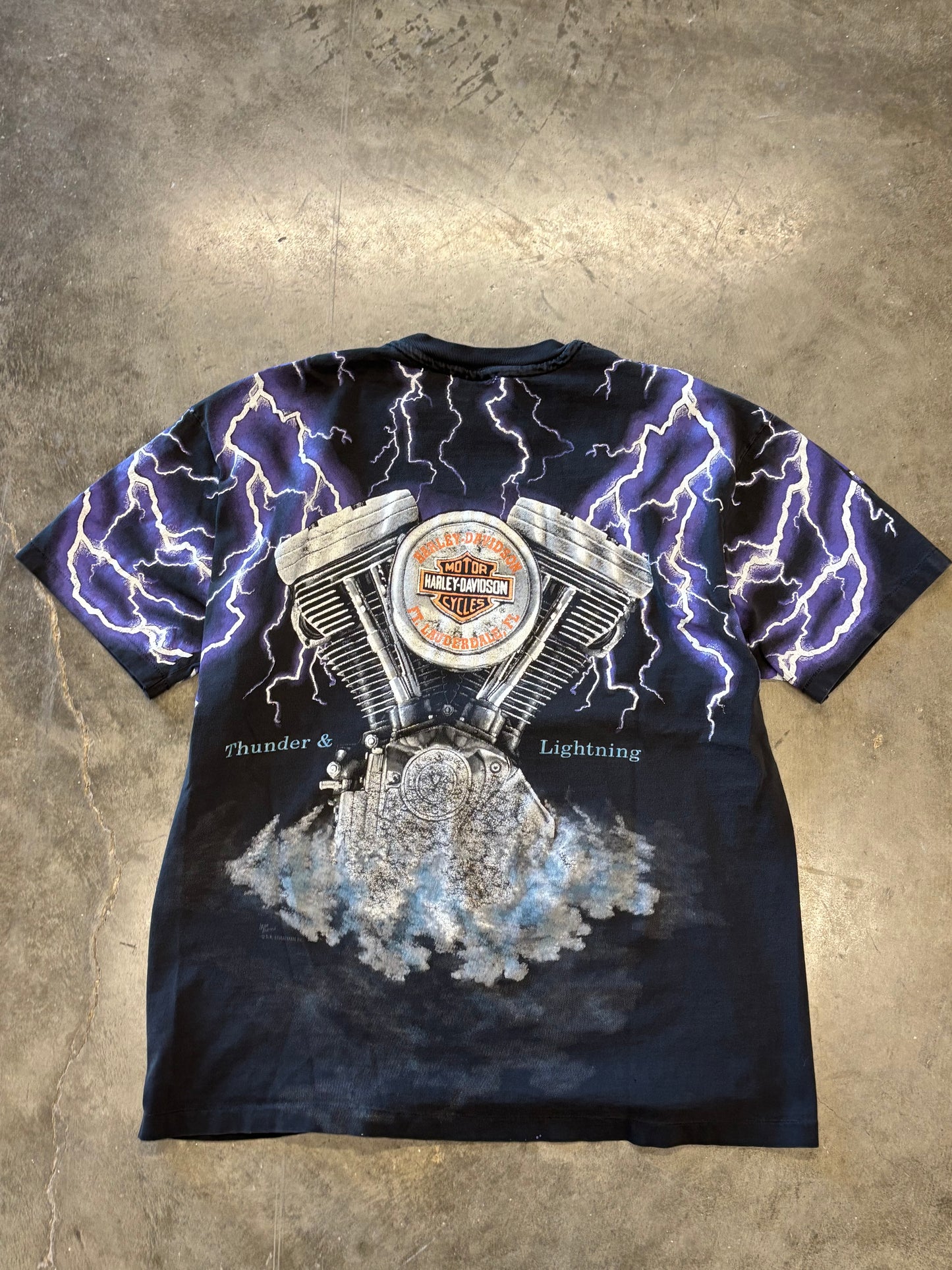 Vintage Harley Purple Lightning shirt size XL