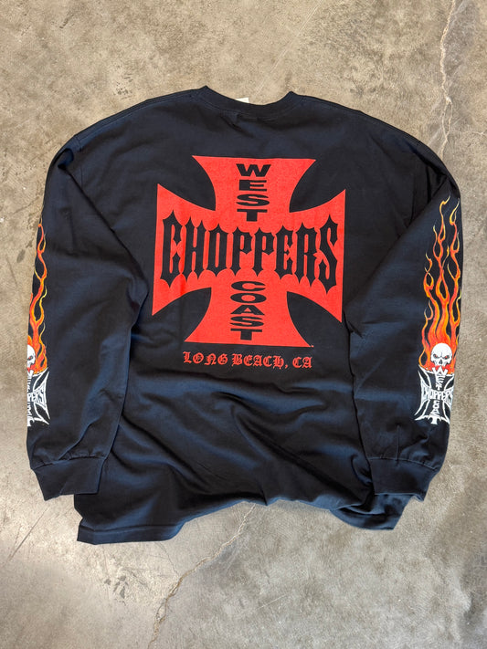Vintage West Coast Choppers XXL skull shirt long sleeve