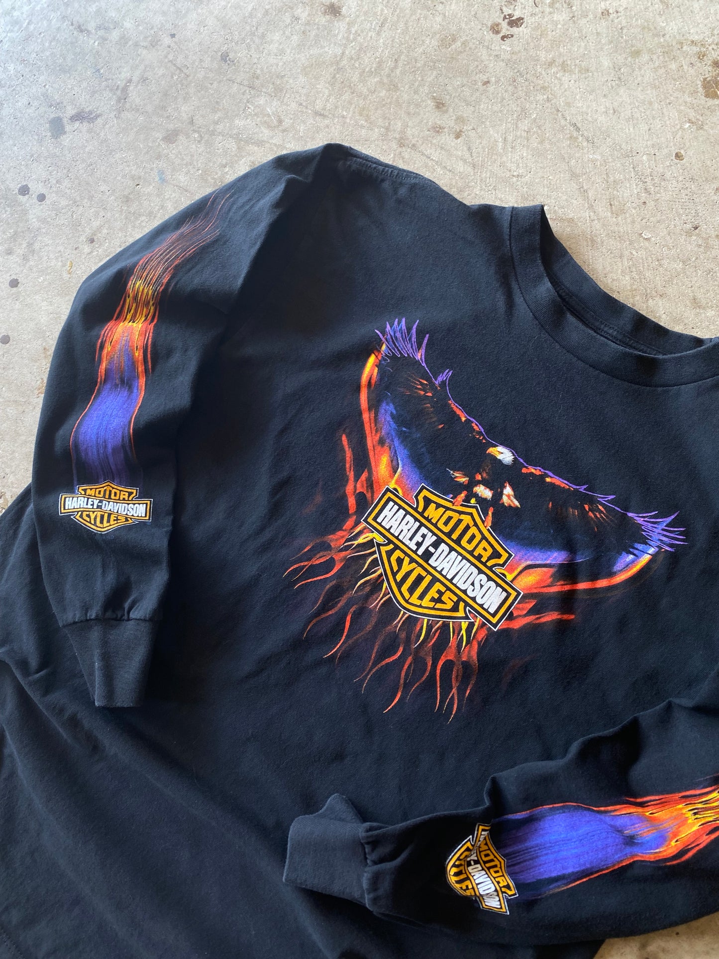 Vintage Harley Davidson Soaring Purple Eagle Size Extra Large