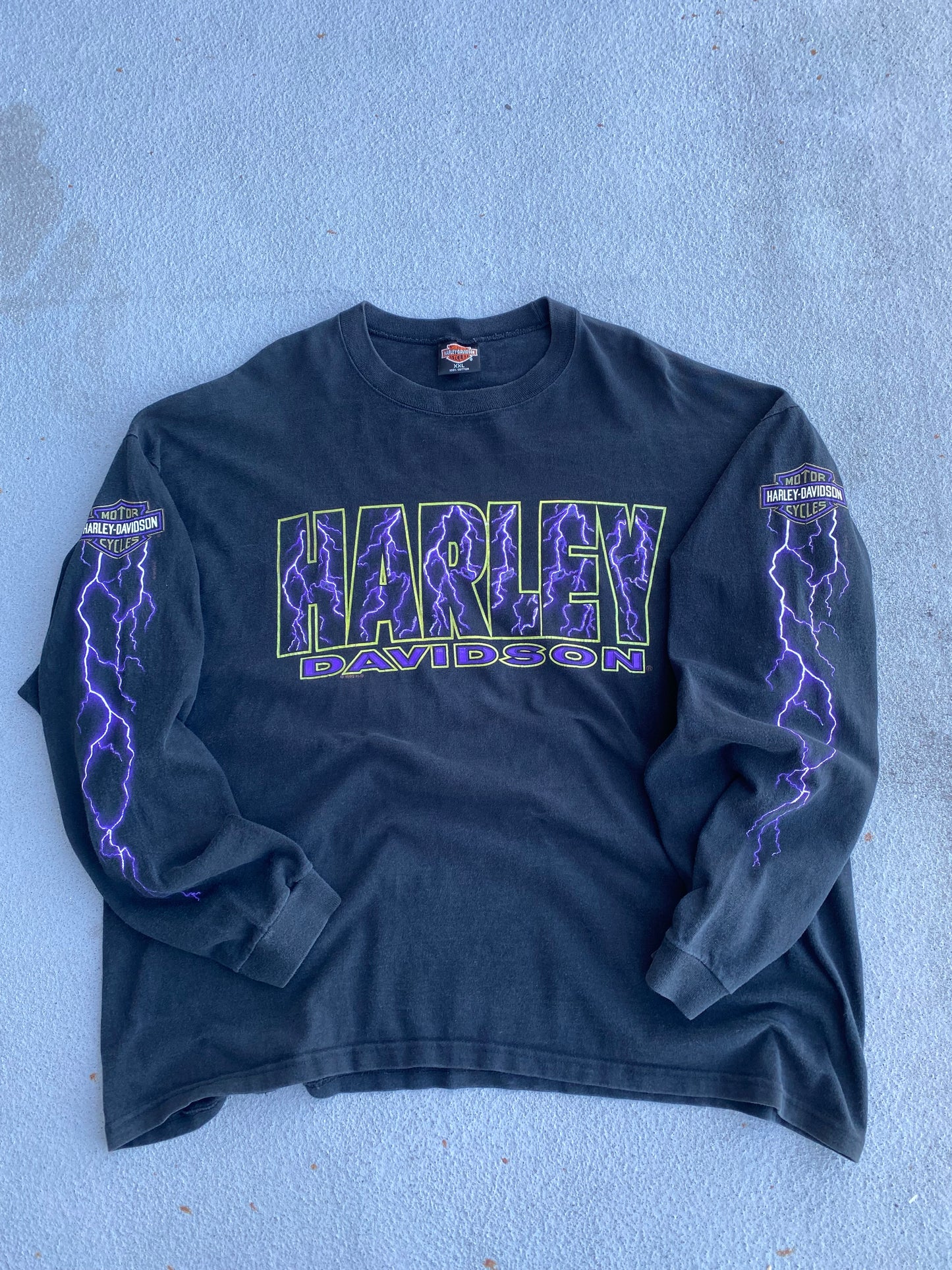 Vintage lightning Harley long sleeve size xxl