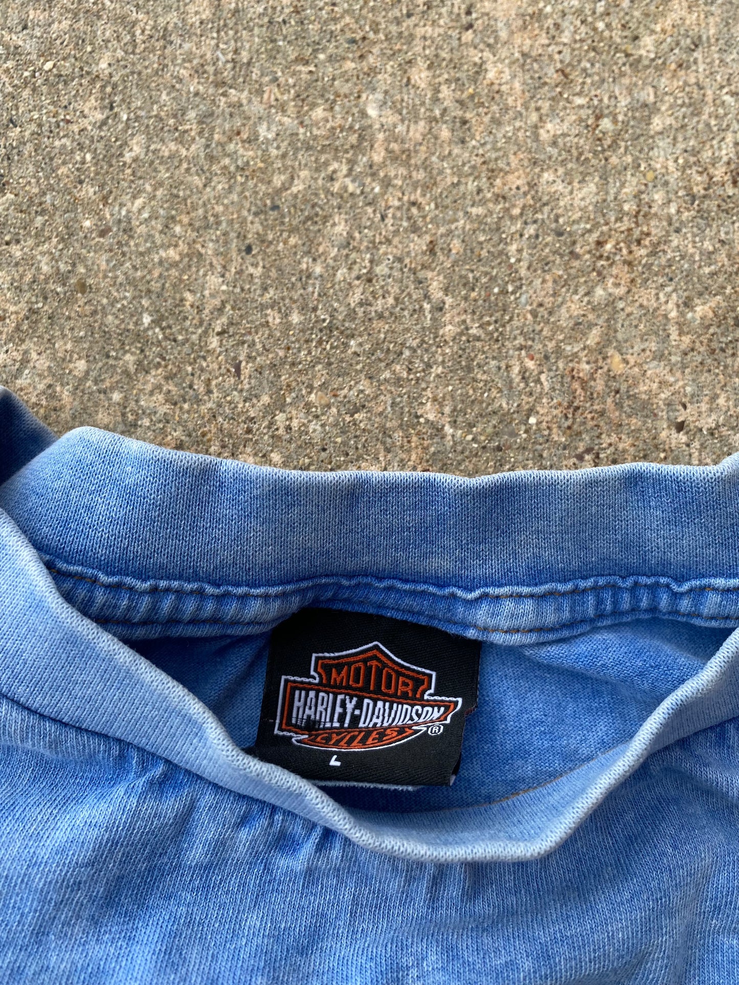 Vintage Harley Davidson Marble Dyed Long sleeve Size Large
