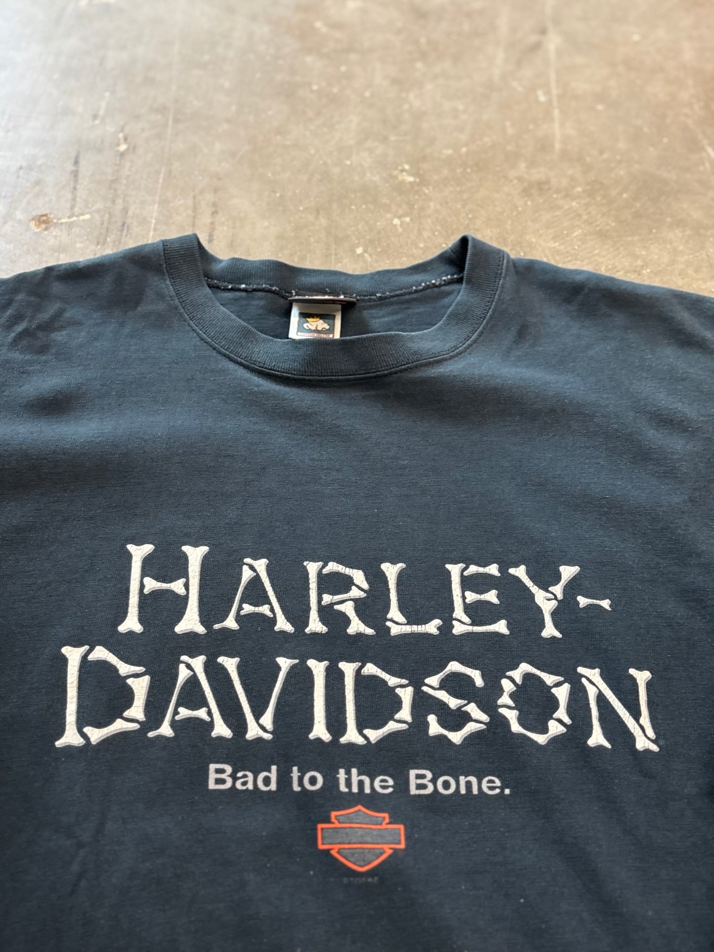 Vintage Harley Davidson bone long sleeeve size xxl