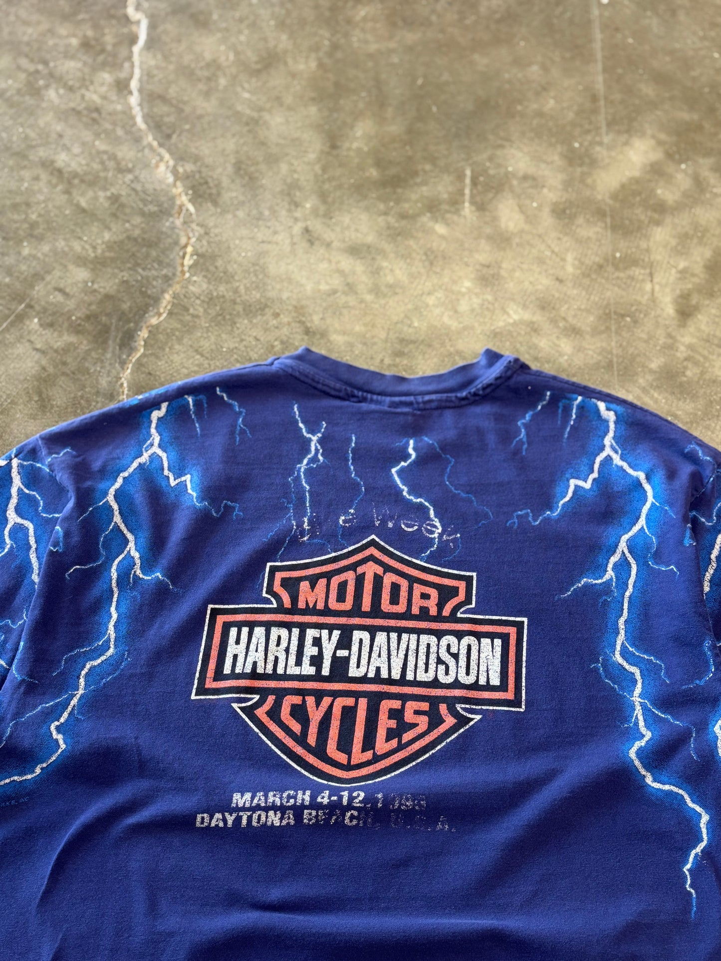 Vintage Harley Davidson purple Lightning shirt size xl