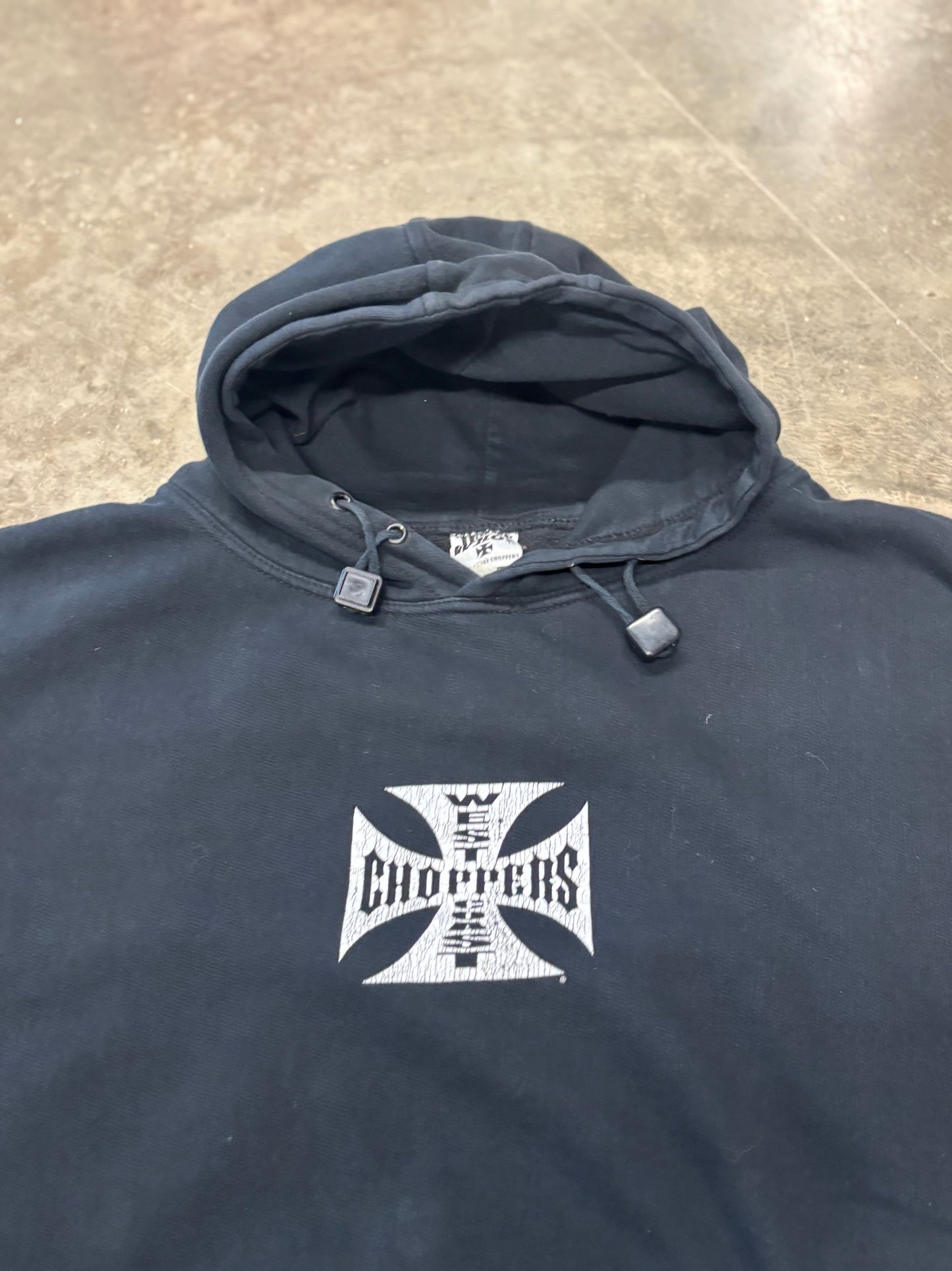 Vintage West Coast Choppers Iron Cross hoodie size xxl