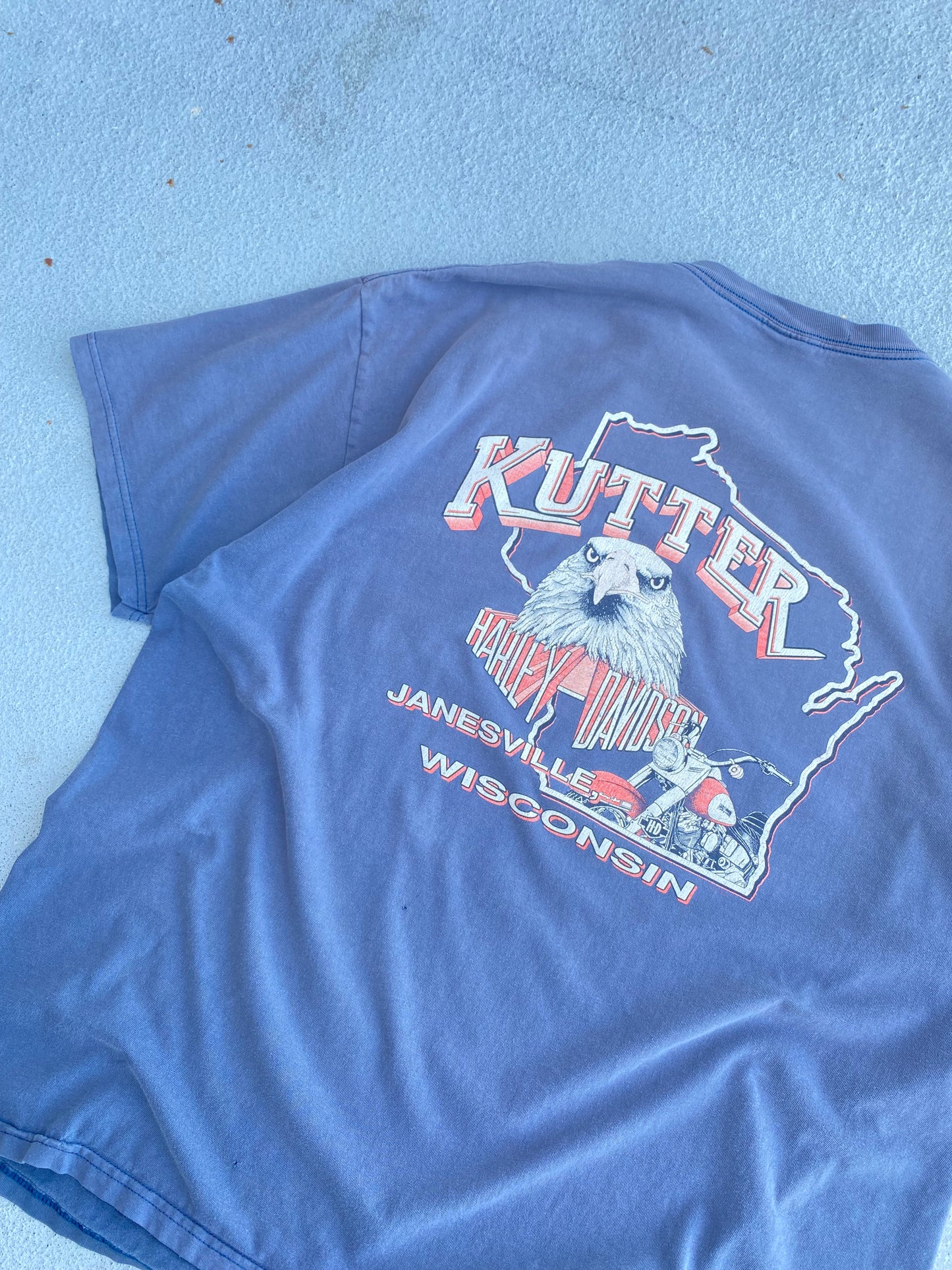 Vintage Harley Davidson Flame Big shield Size XXL