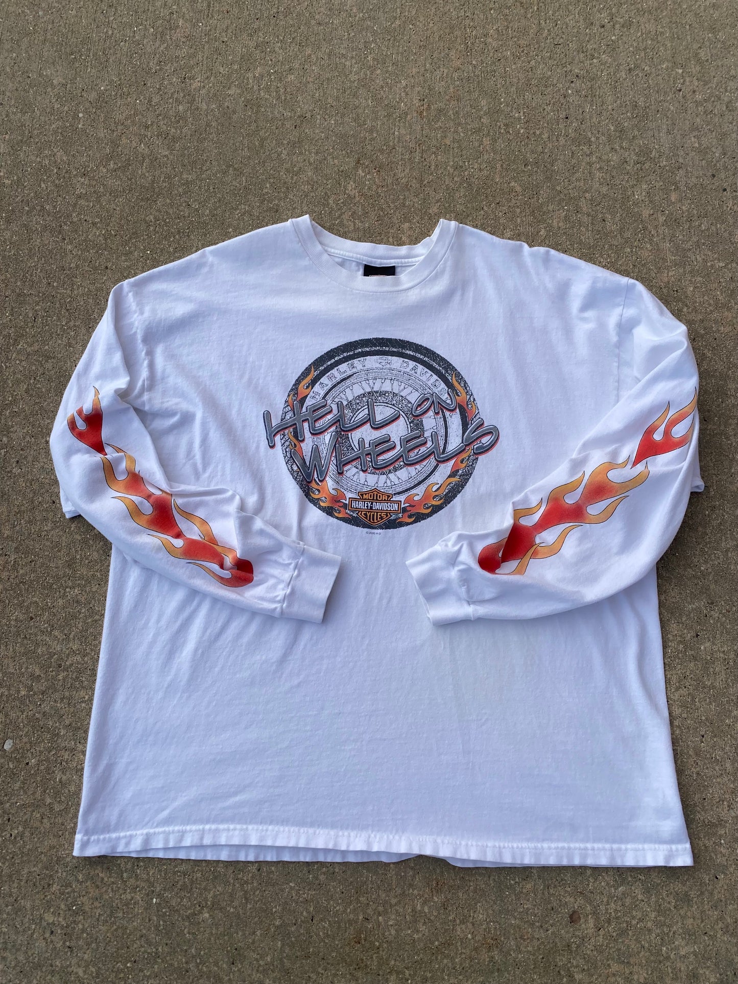Vintage Harley Davidson Hell on Wheels Long sleeve size XXL
