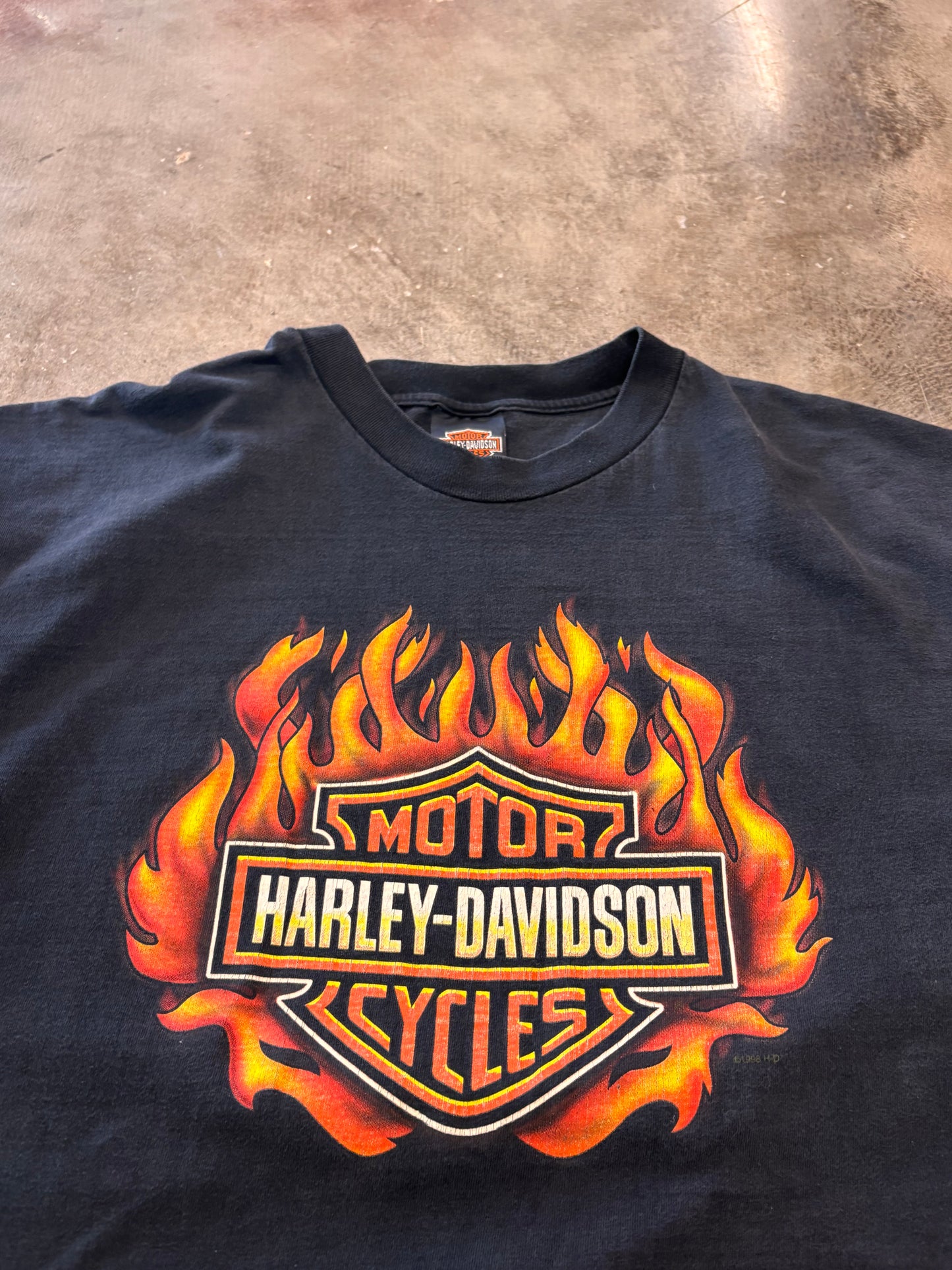 Vintage Harley Davidson Flame ball size xxl
