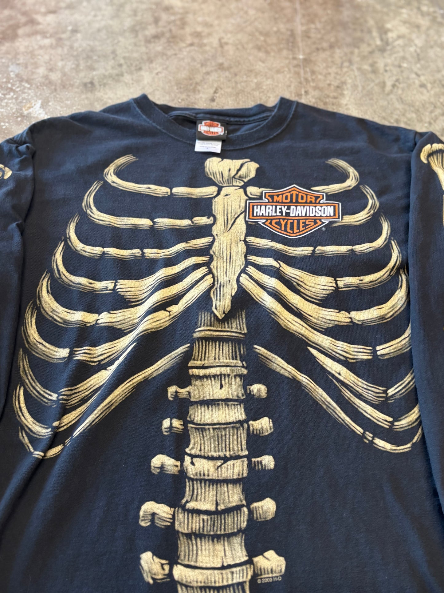 Harley Davidson Skeleton long sleeve size large