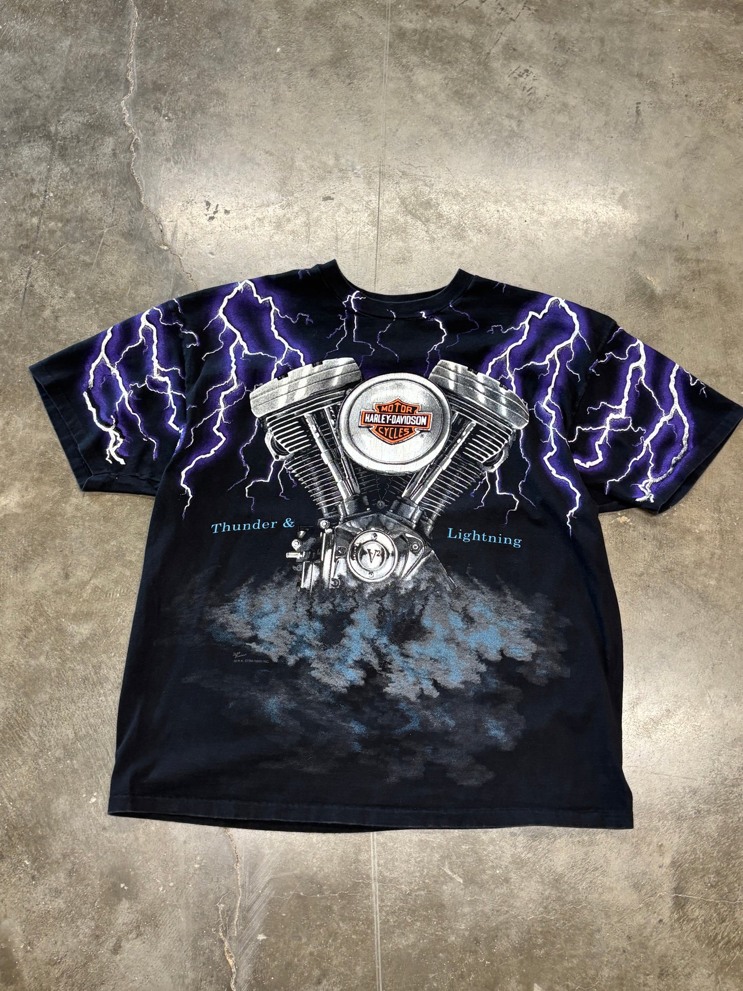 Vintage Harley Davidson Purple Lightning shirt size xxl