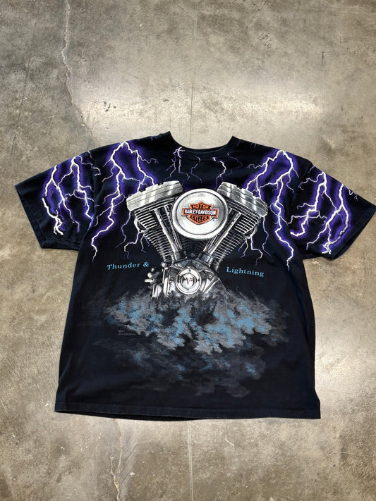 Vintage Harley Davidson Purple Lightning shirt size xxl