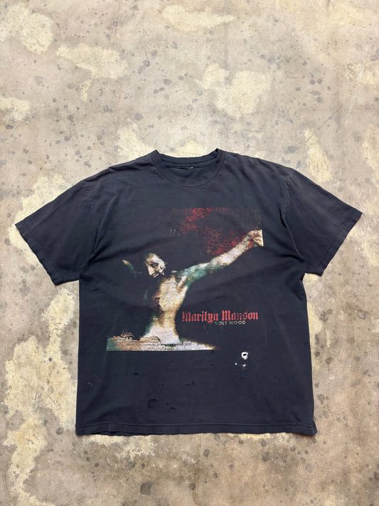 Vintage Marilyn Manson shirt size extra large thrashed
