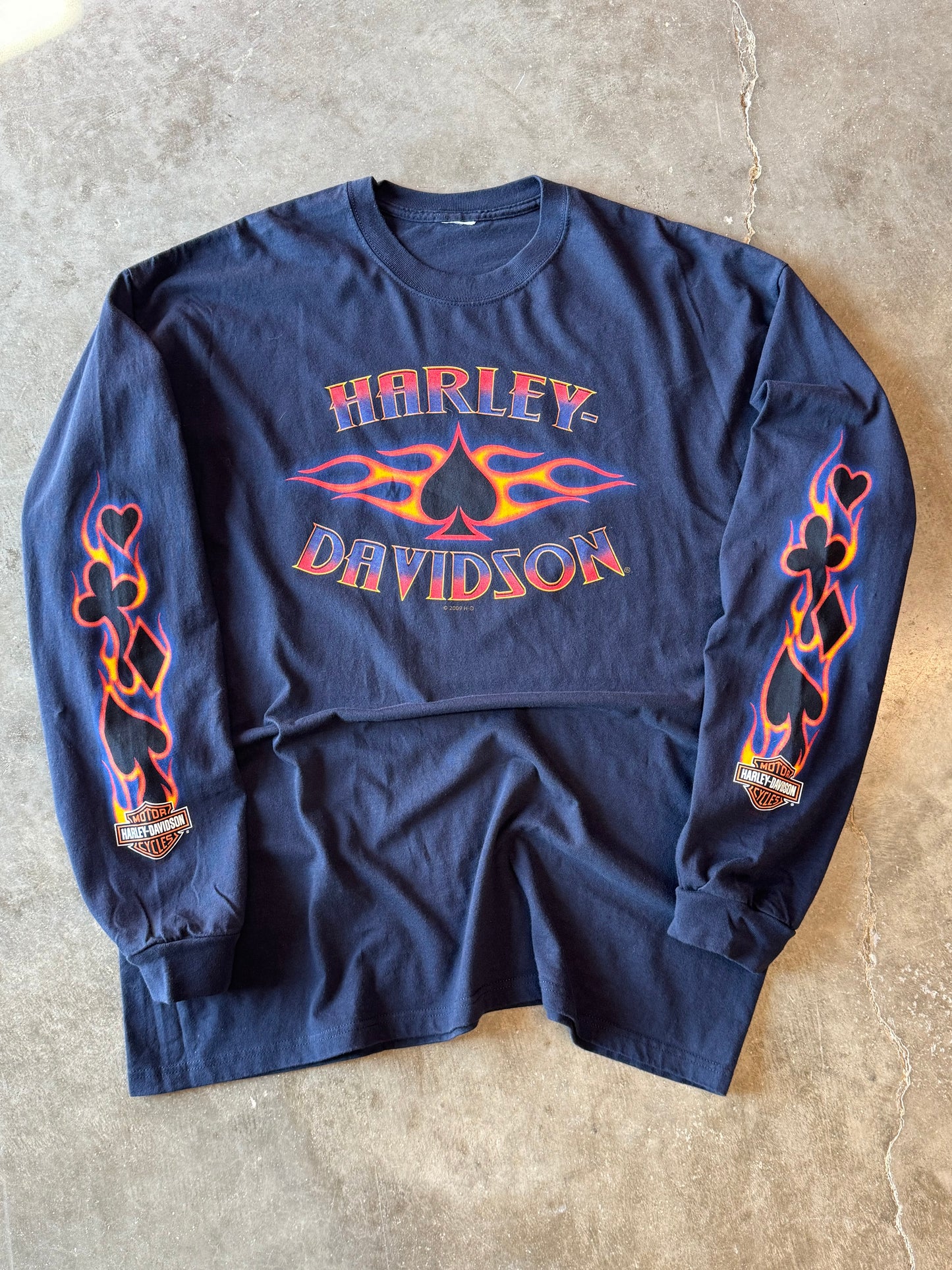Vintage Harley Davidson Poker long sleeve size xxl