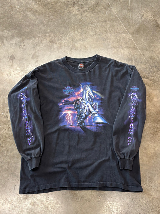 Vintage Harley Davidson horsie lightning long sleeve size xl