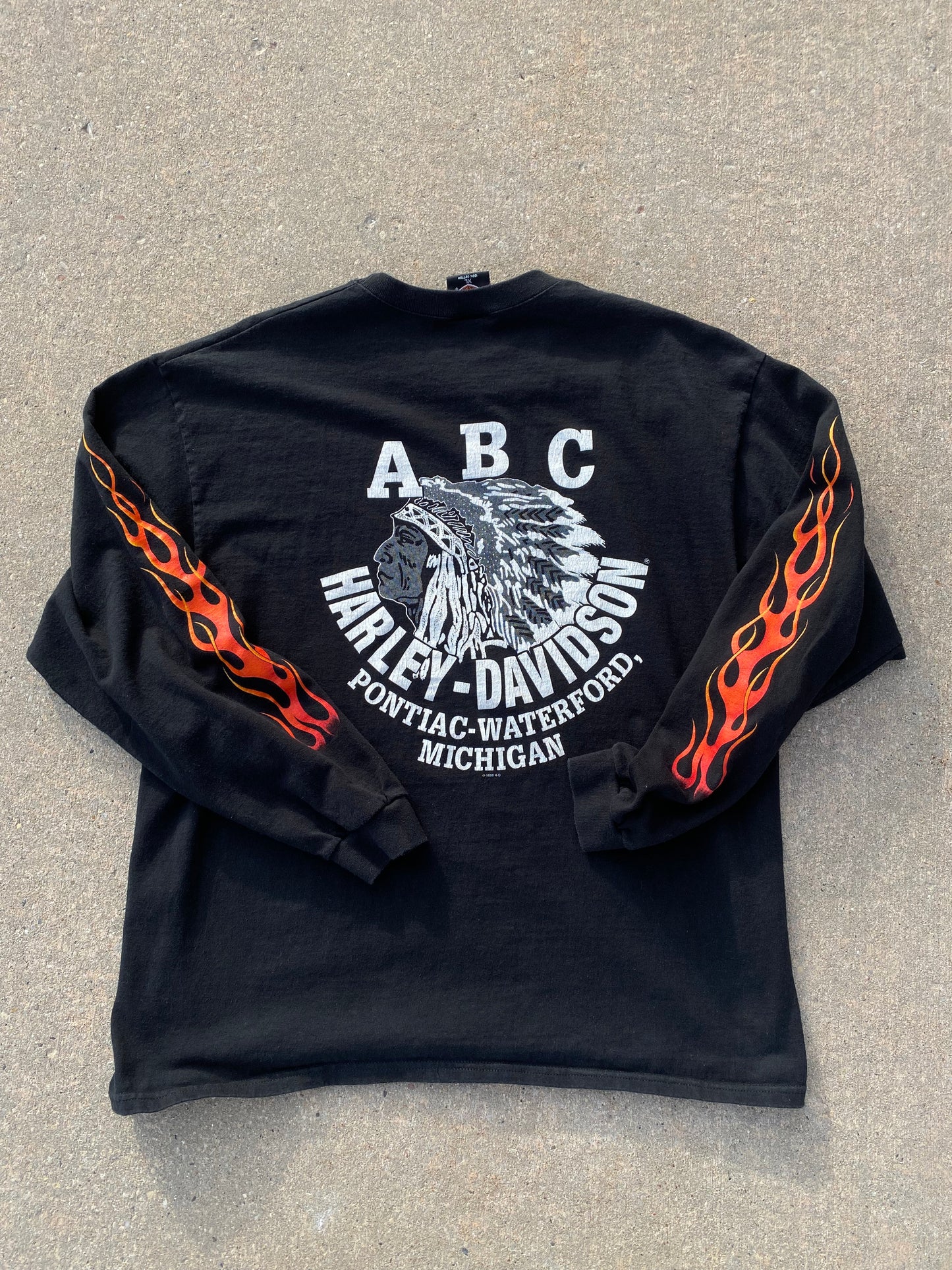 Vintage Harley Davidson Barb wired long sleeve Size XL