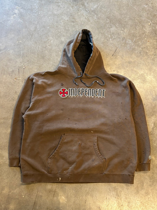 Vintage Thrashed and Faded Independent hoodie size xl