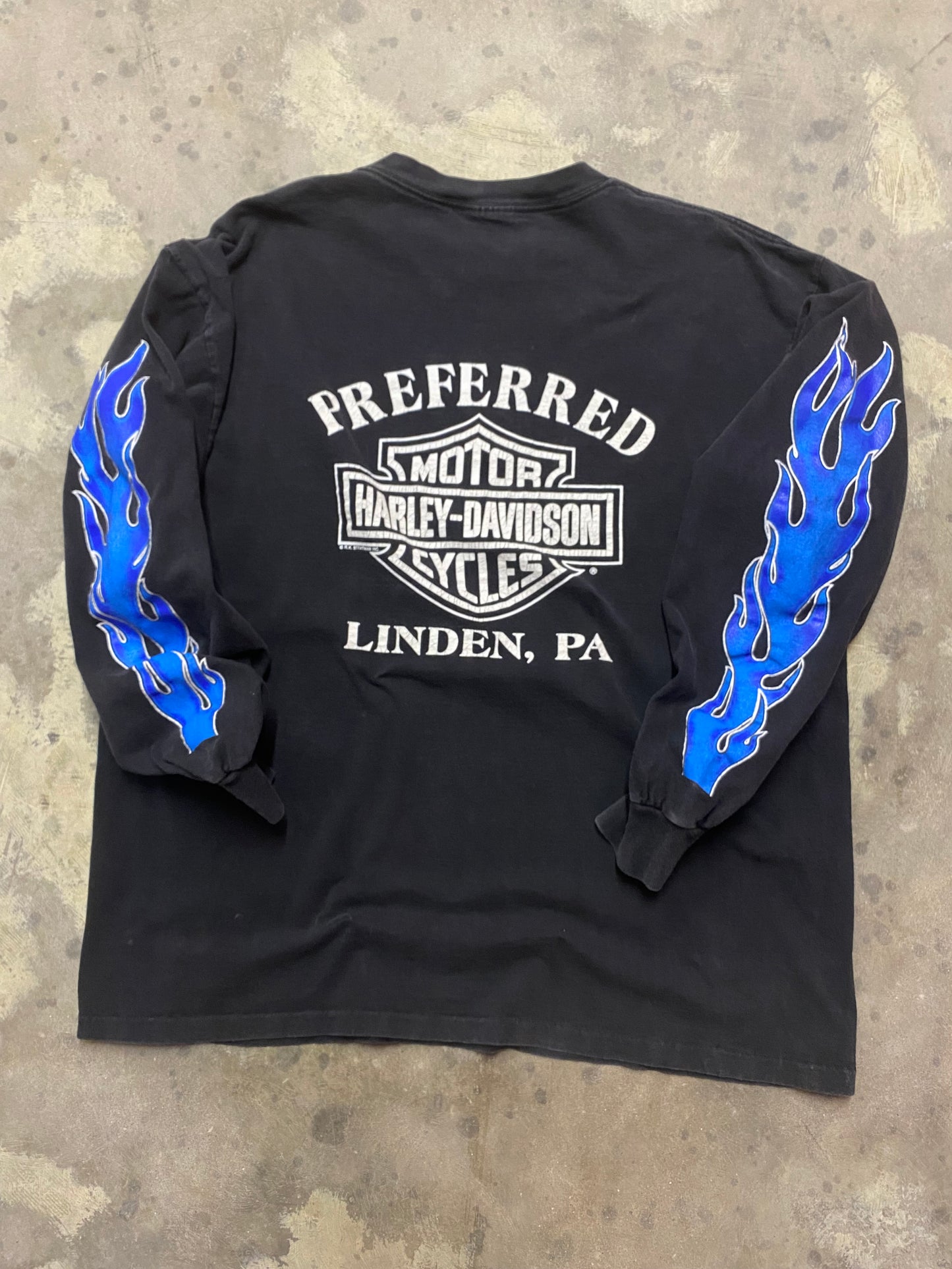 Vintage Harley Davidson V flame long sleeve size extra large shirt