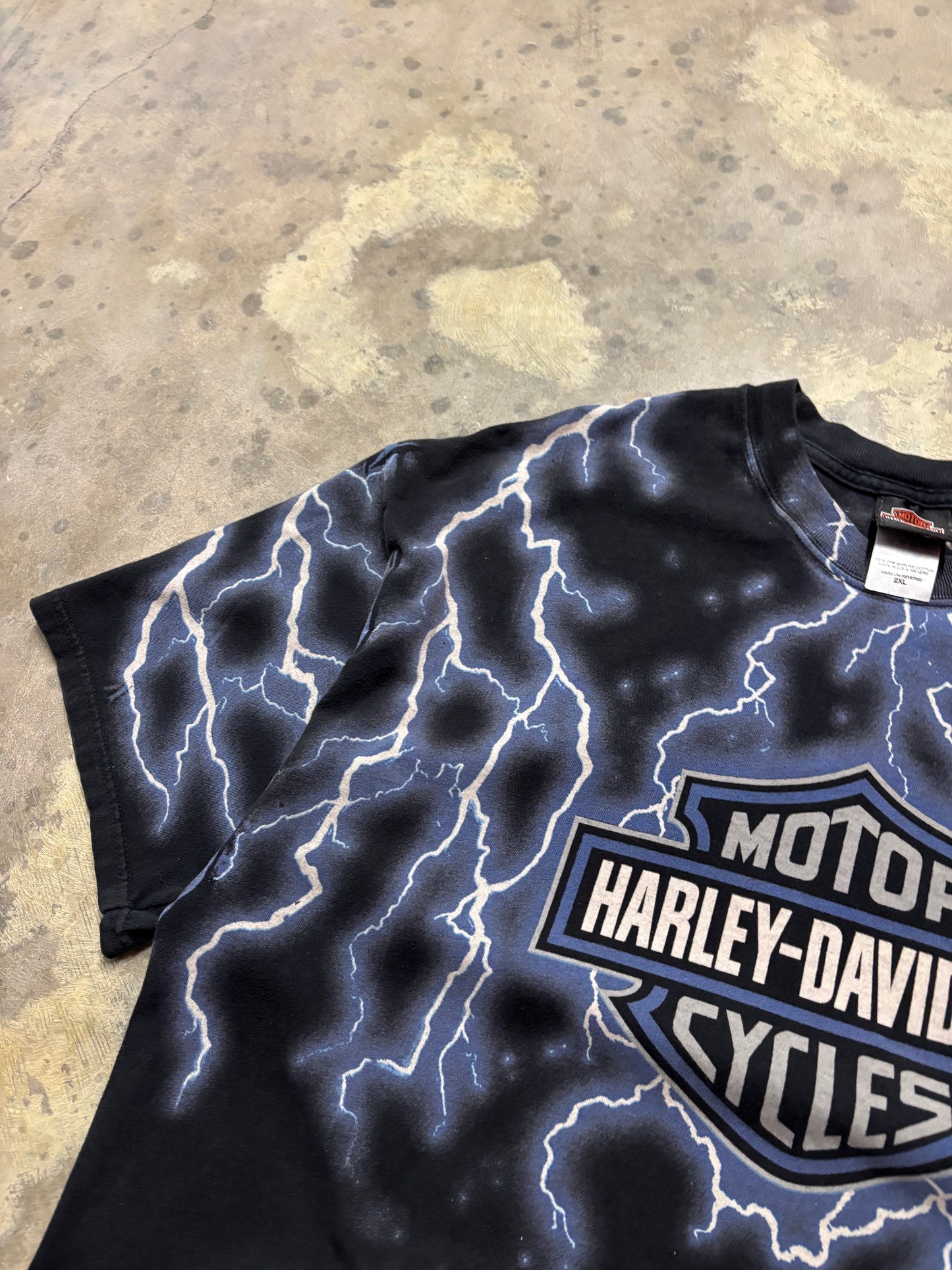 Vintage Harley Blue Lightning shirt size xxl
