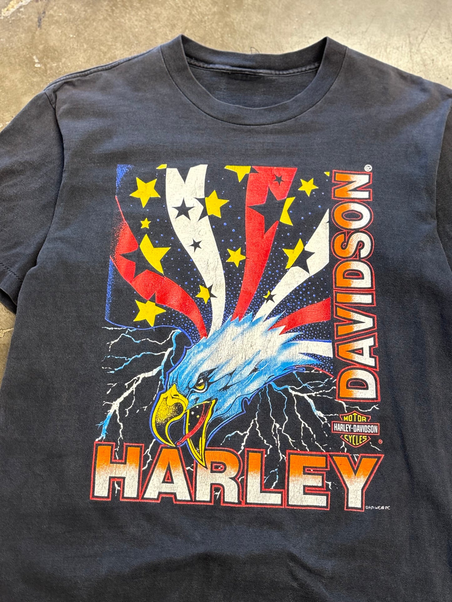 Vintage Harley Davidson Eagle lighting shirt size XL