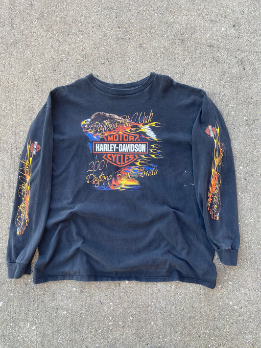 Vintage Harley Davidson 2001 Bike week shirt long sleeve size XXL