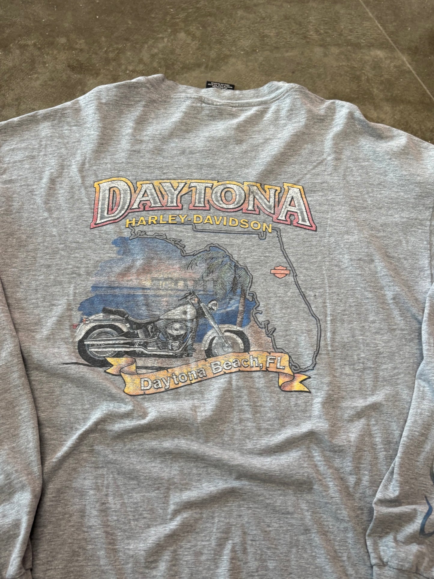 Vintage Harley Davidson Rising blue flame long sleeve size xxl