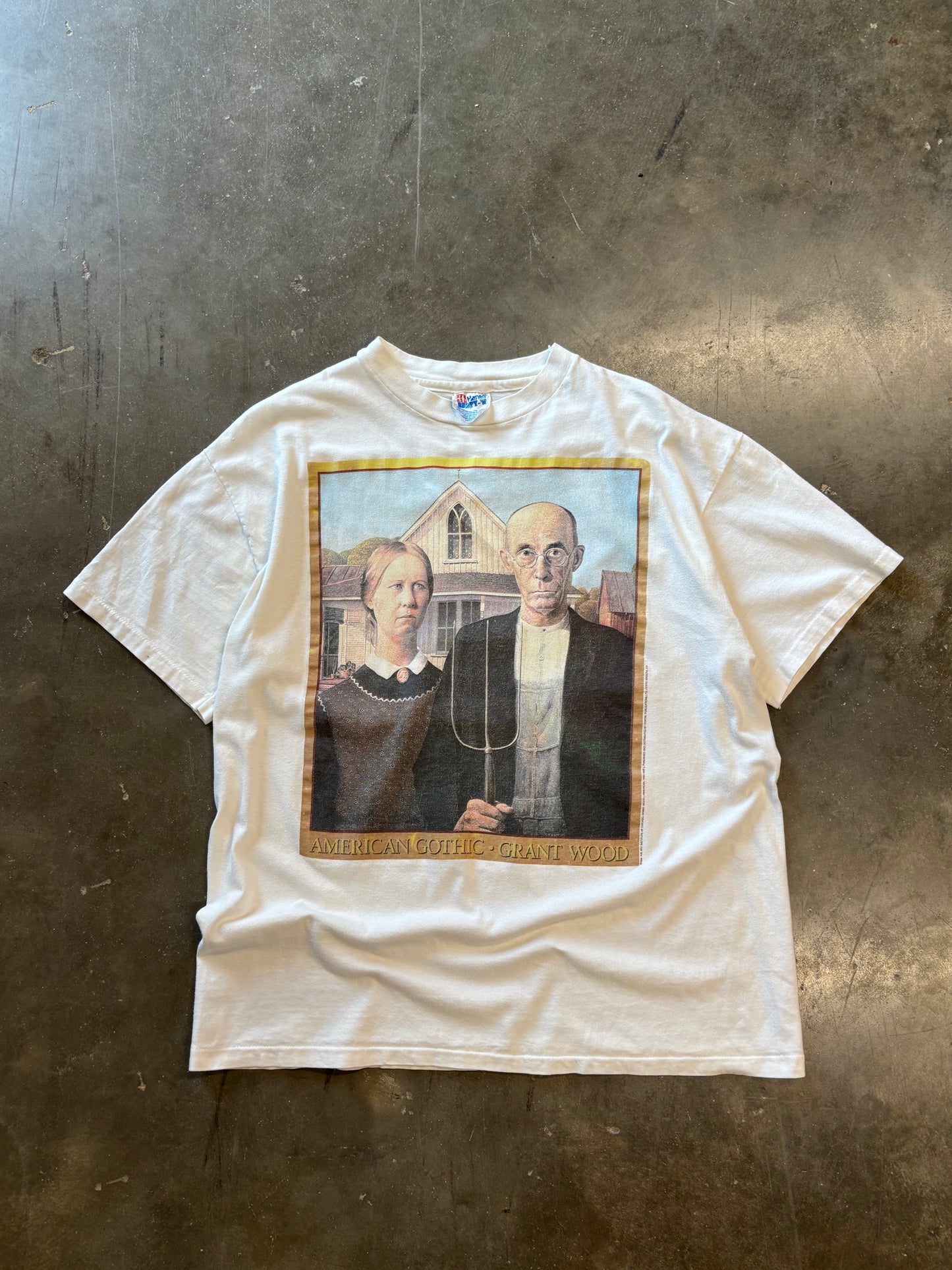 Vintage American Gothic Art shirt size large