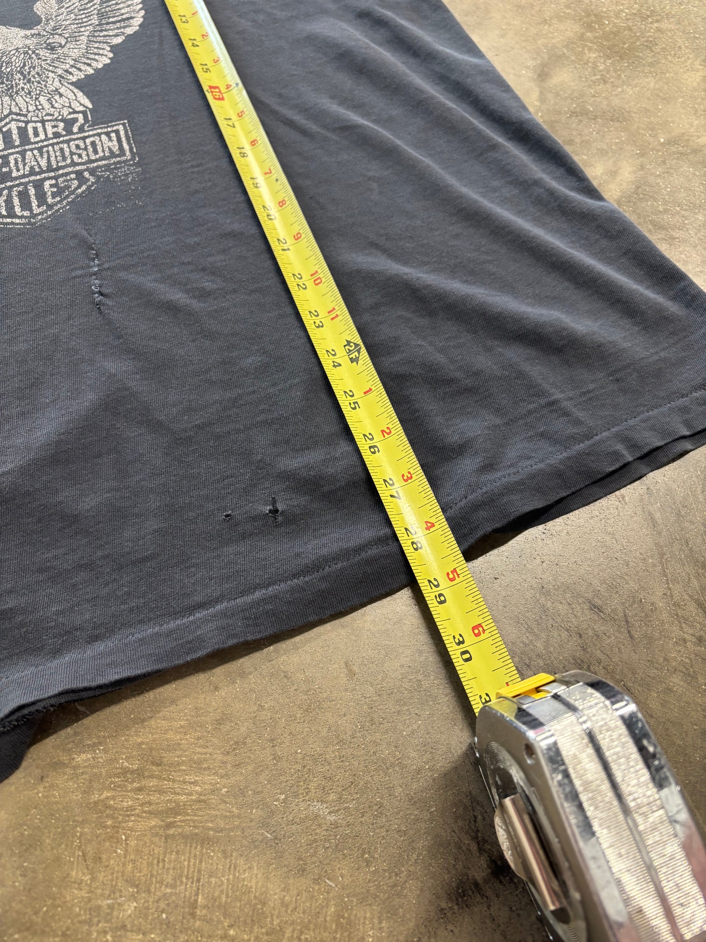 Vintage Early 80’s Harley Davidson Thrashed and Faded Eagle shirt size XL