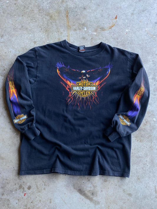 Vintage Harley Davidson Purple Eagle long sleeve size extra large