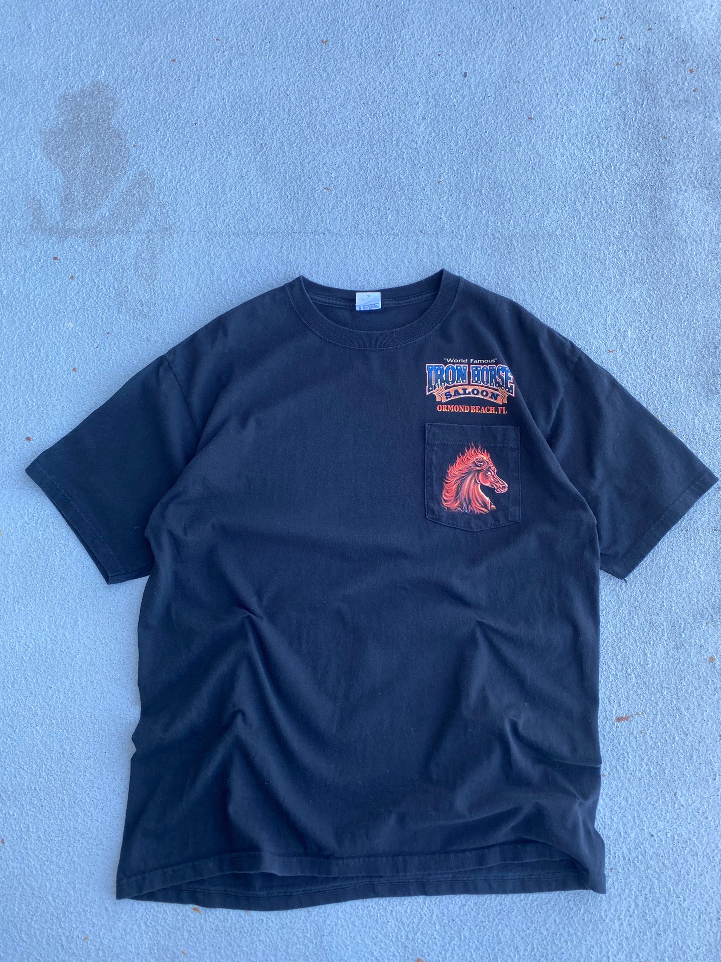 Y2K Iron Horse Saloon Pocket shirt Size XL