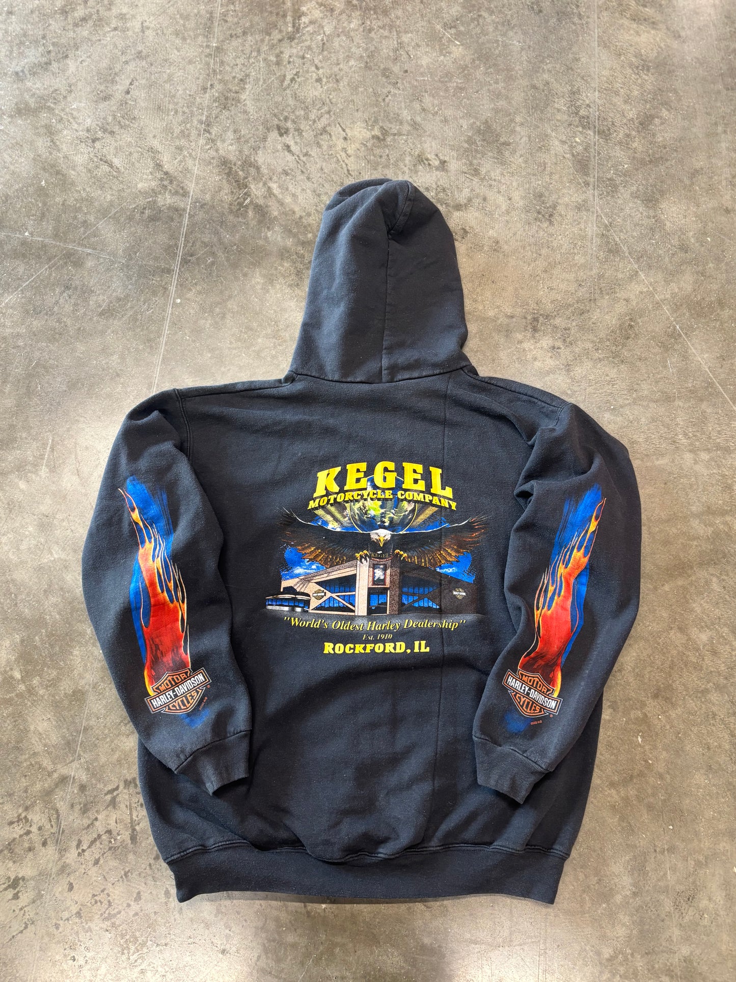 Vintage Harley Davidson Rare Eagle hoodie size xl