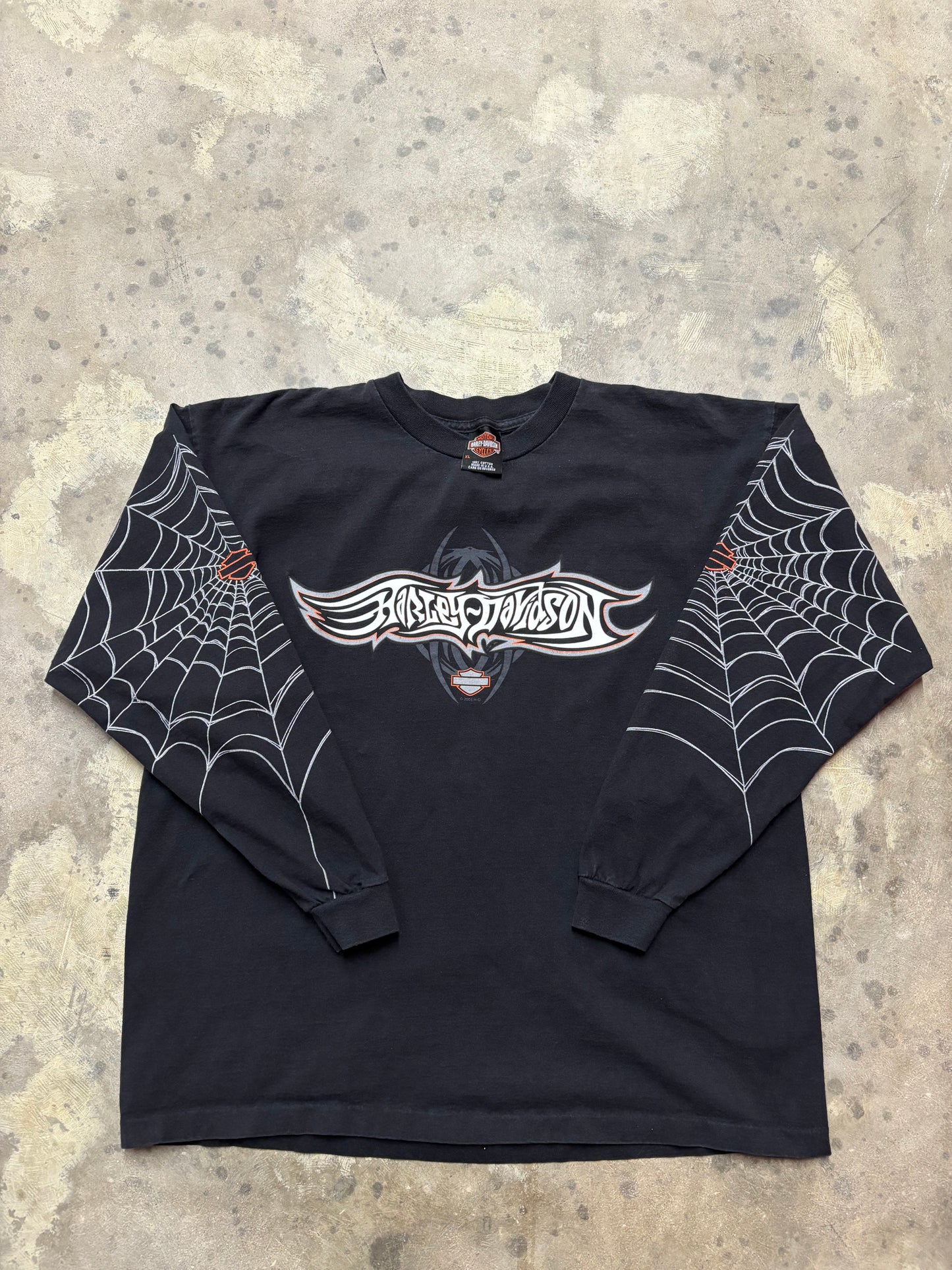 Vintage Harley Davidson spider web longsleeve shirt size XL